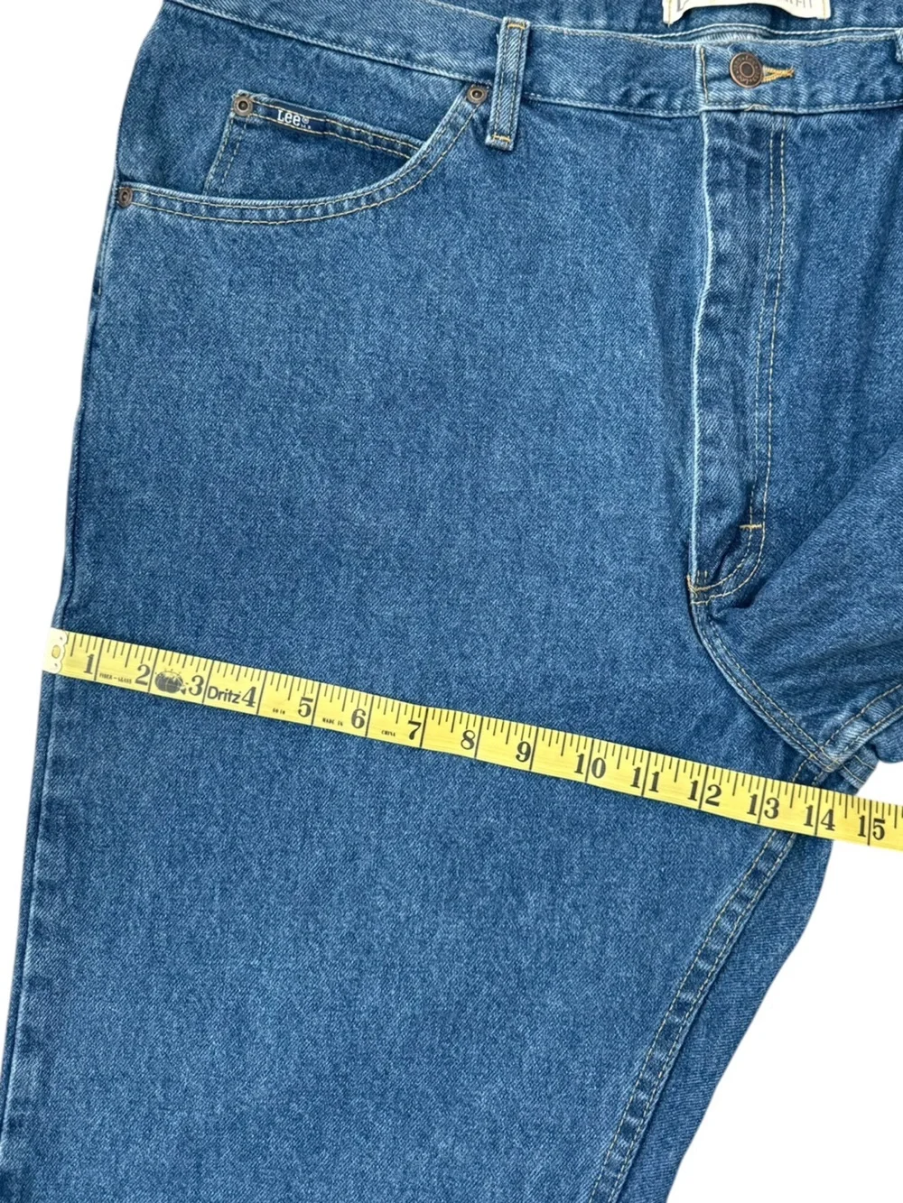 Lee Regular Fit Jeans Mens 42x36 Fits 40x36 Medium Wash Straight Leg 100% Cotton